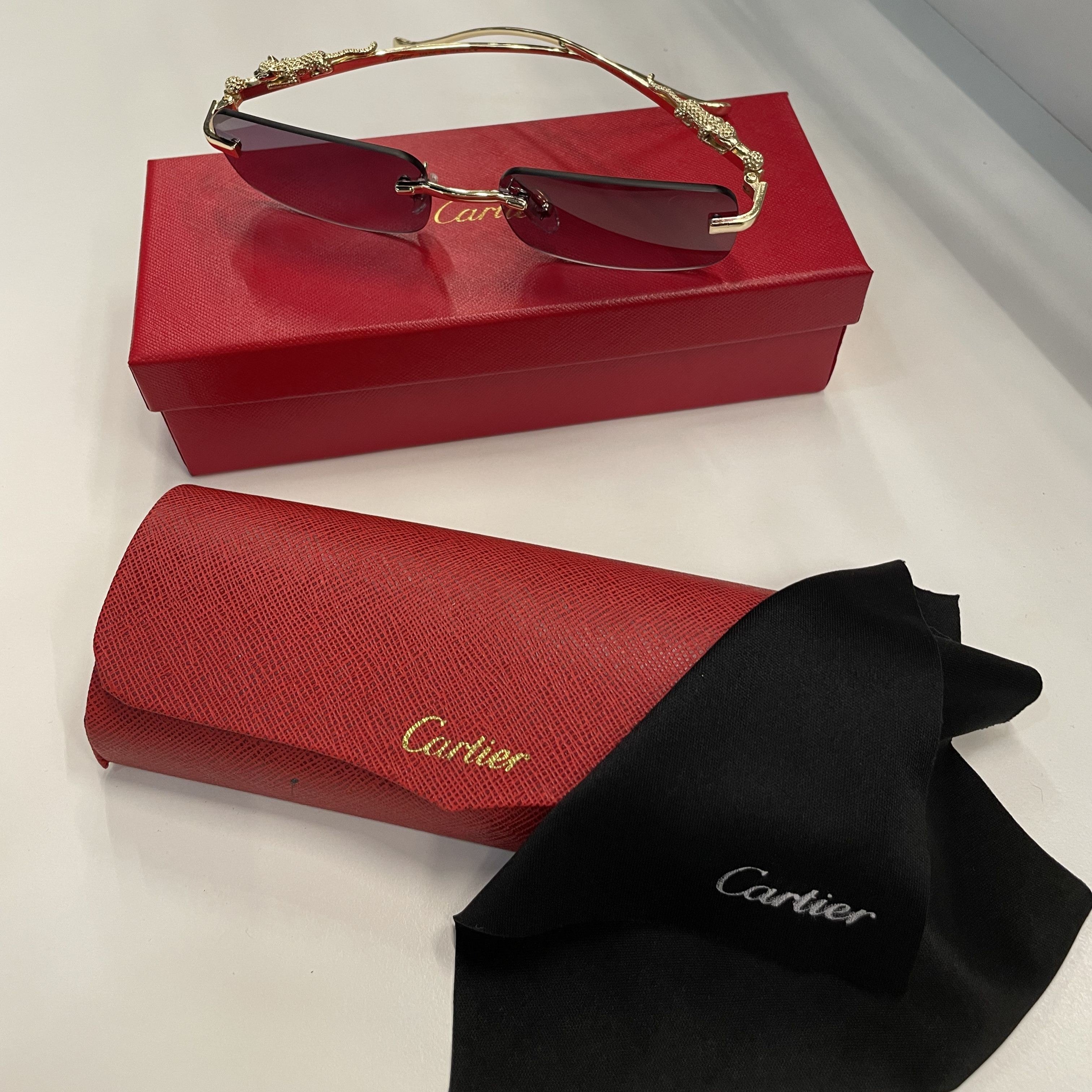 Lunettes Cartier jaguar - Marron