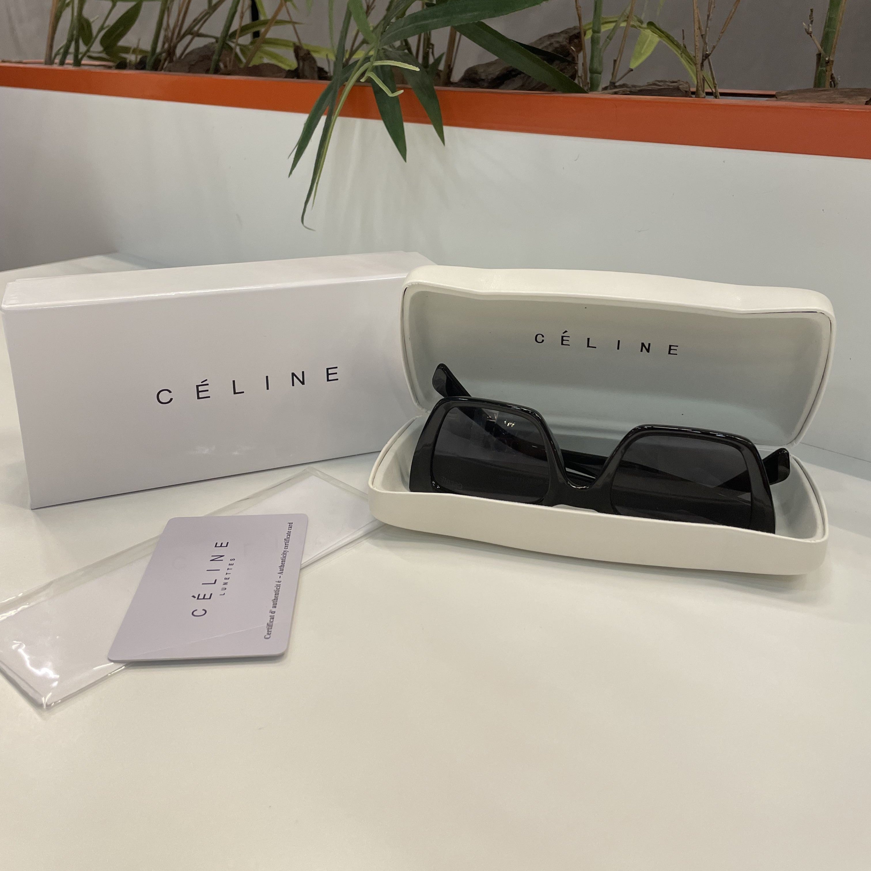 Lunettes Céline – Noire Épaisse Rectangulaire