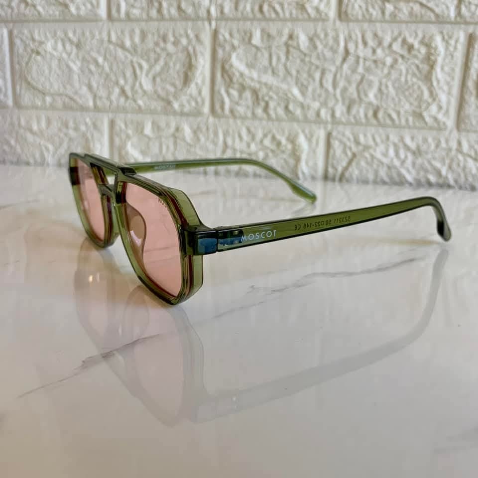 Lunettes Moscot Vert Vision – Verres Roses