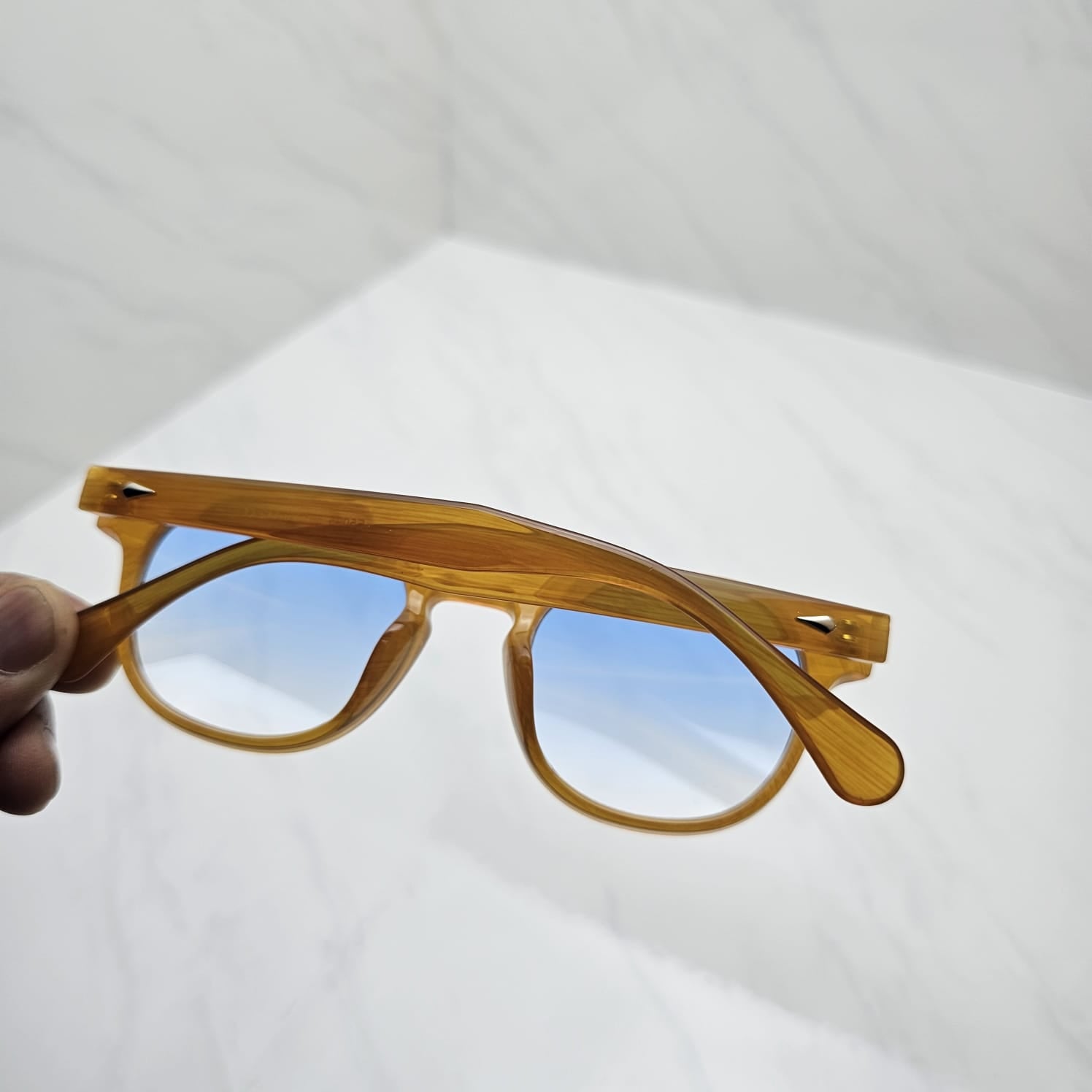 Lunettes Moscot marron – Verres Bleu dégradé
