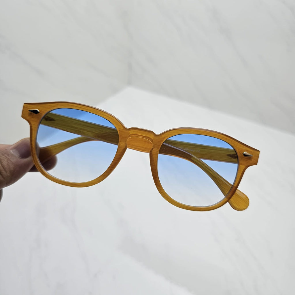 Lunettes Moscot marron – Verres Bleu dégradé
