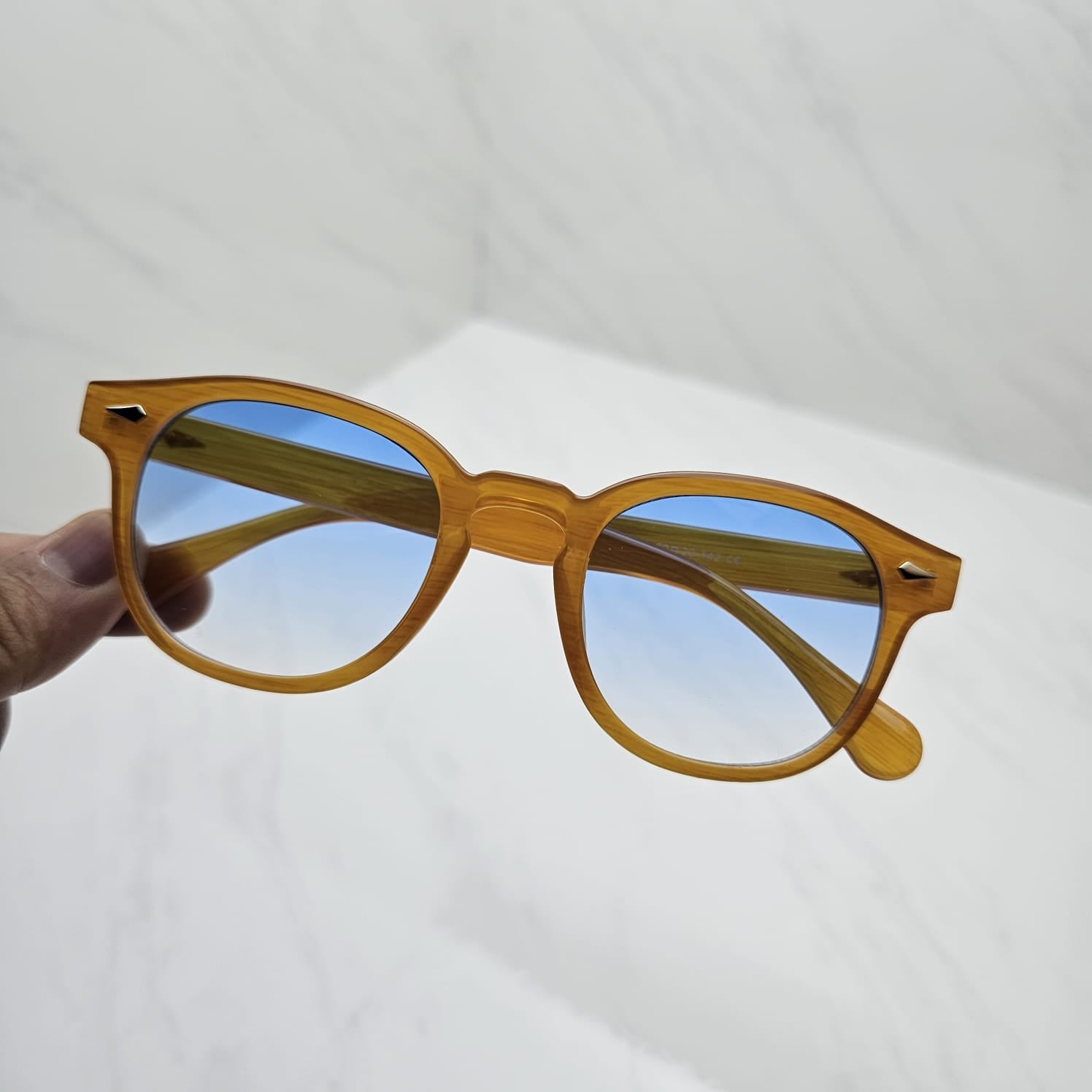 Lunettes Moscot marron – Verres Bleu dégradé