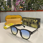 Lunettes Moscot noire – Verres bleus dégradé