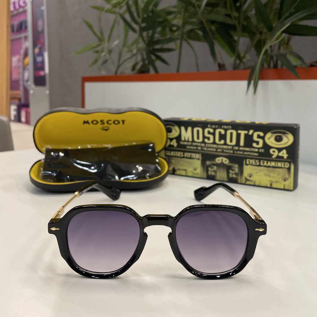 Lunettes Moscot noire - monture doré