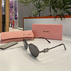 Lunettes Miu Miu Gris Noir Métallisé