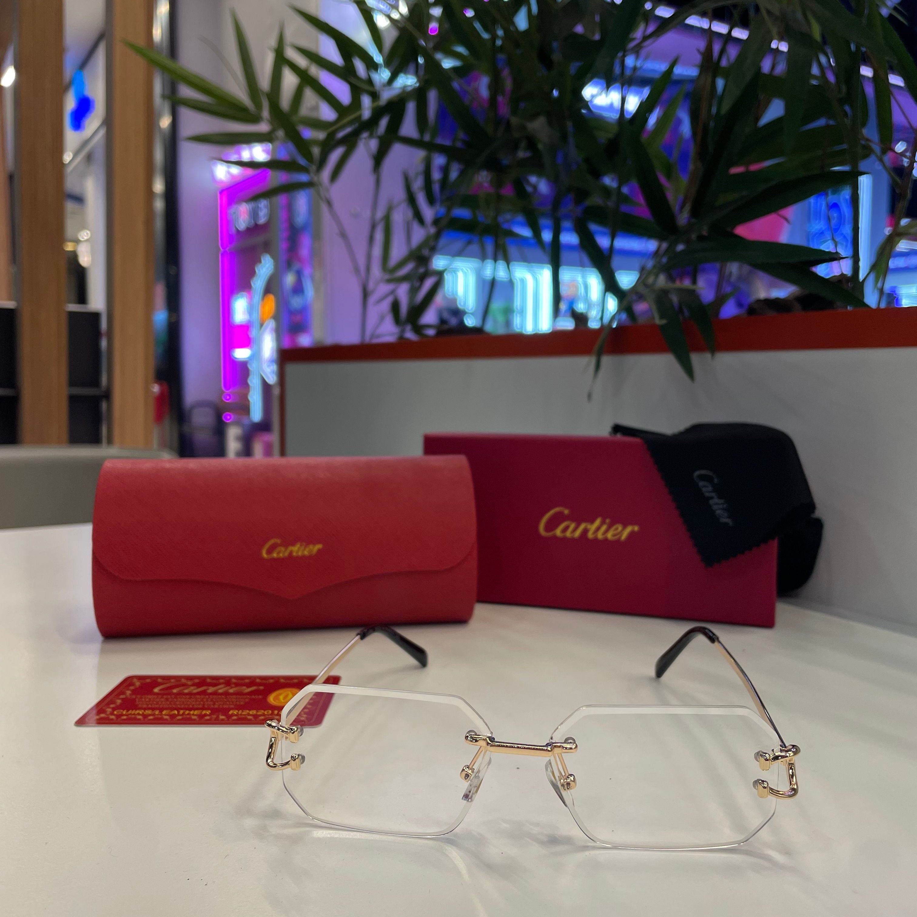 Lunettes Cartier Transparent - Monture Dorée