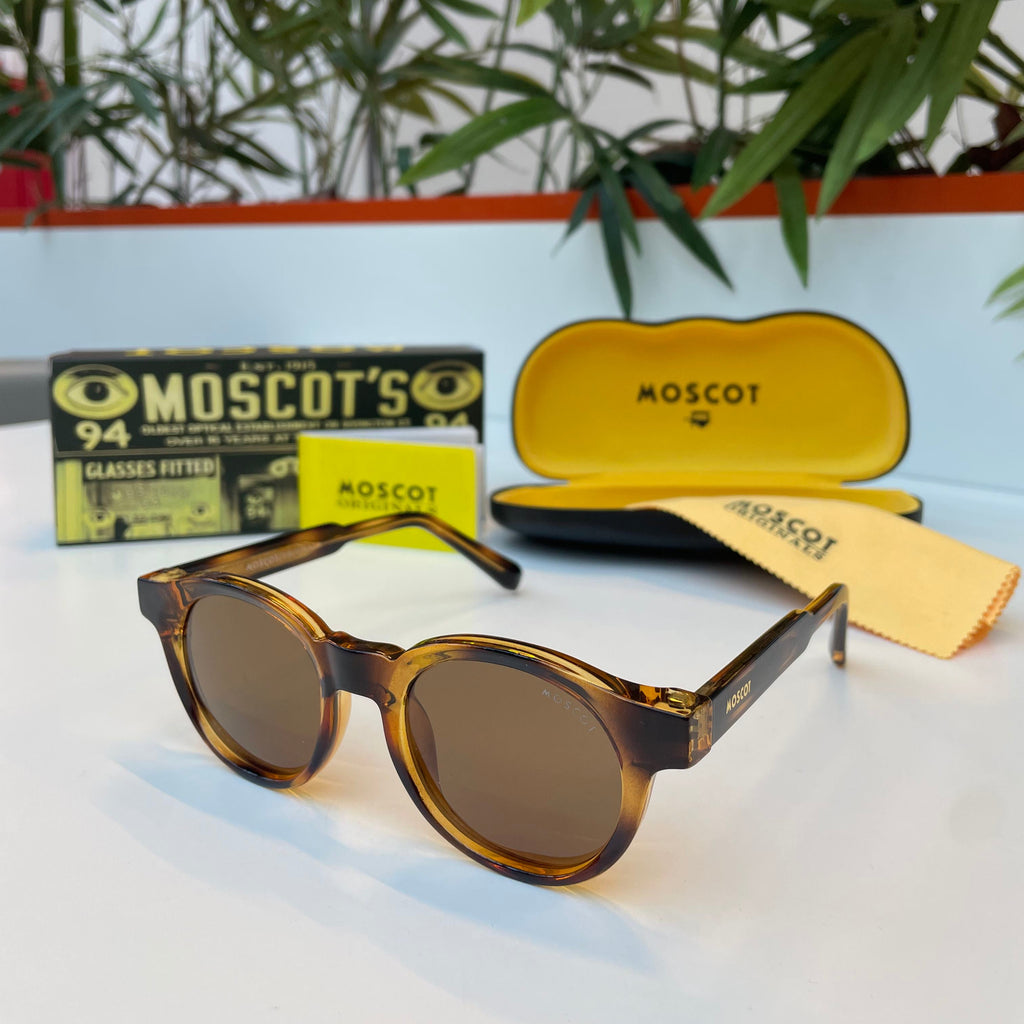 Lunettes MOSCOT Marron tigre – Verres polarisés marron