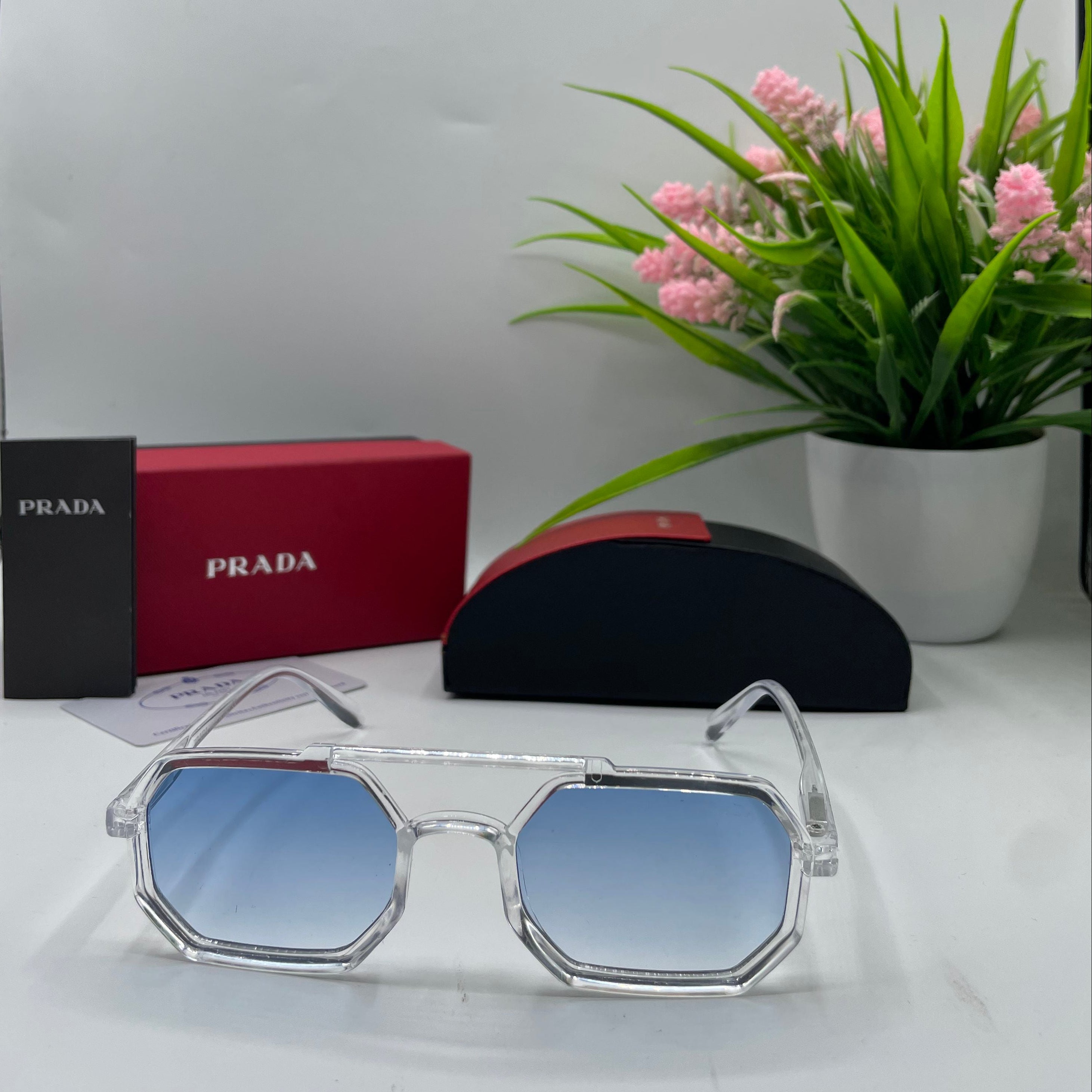 Lunettes Prada Crystal Blue
