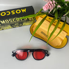 Lunettes Moscot Noires – Verres Rouges