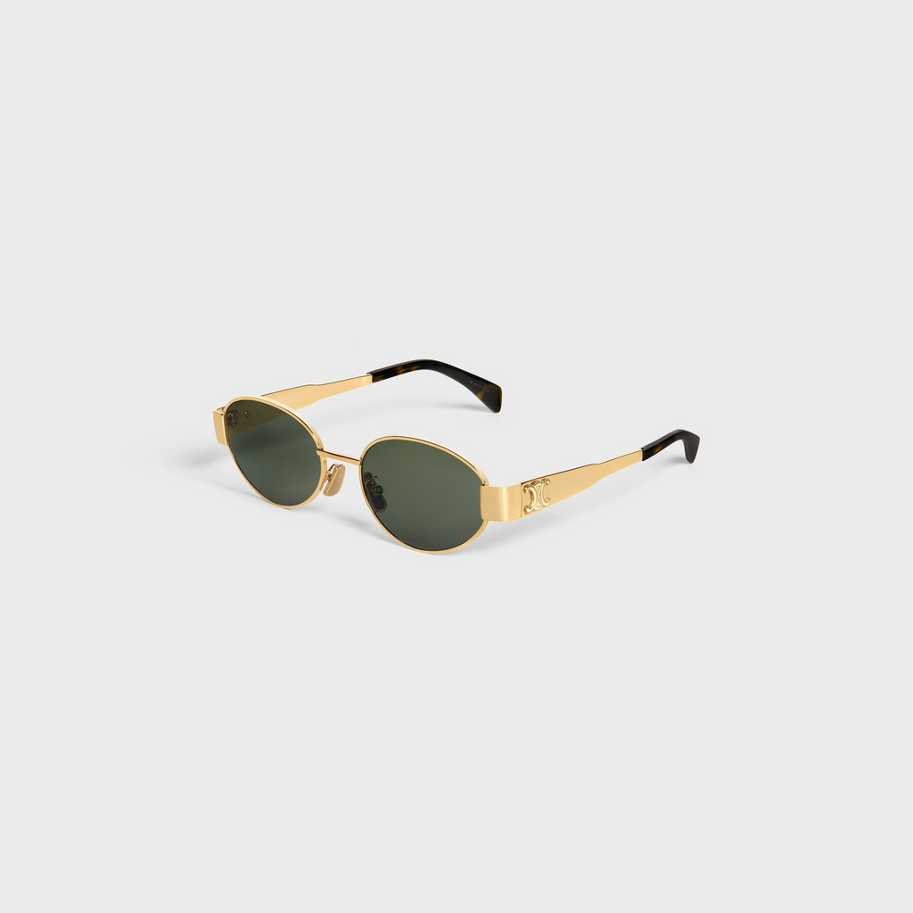 Lunettes Céline Triomphe – Monture Dorée Verres Noire Ovales