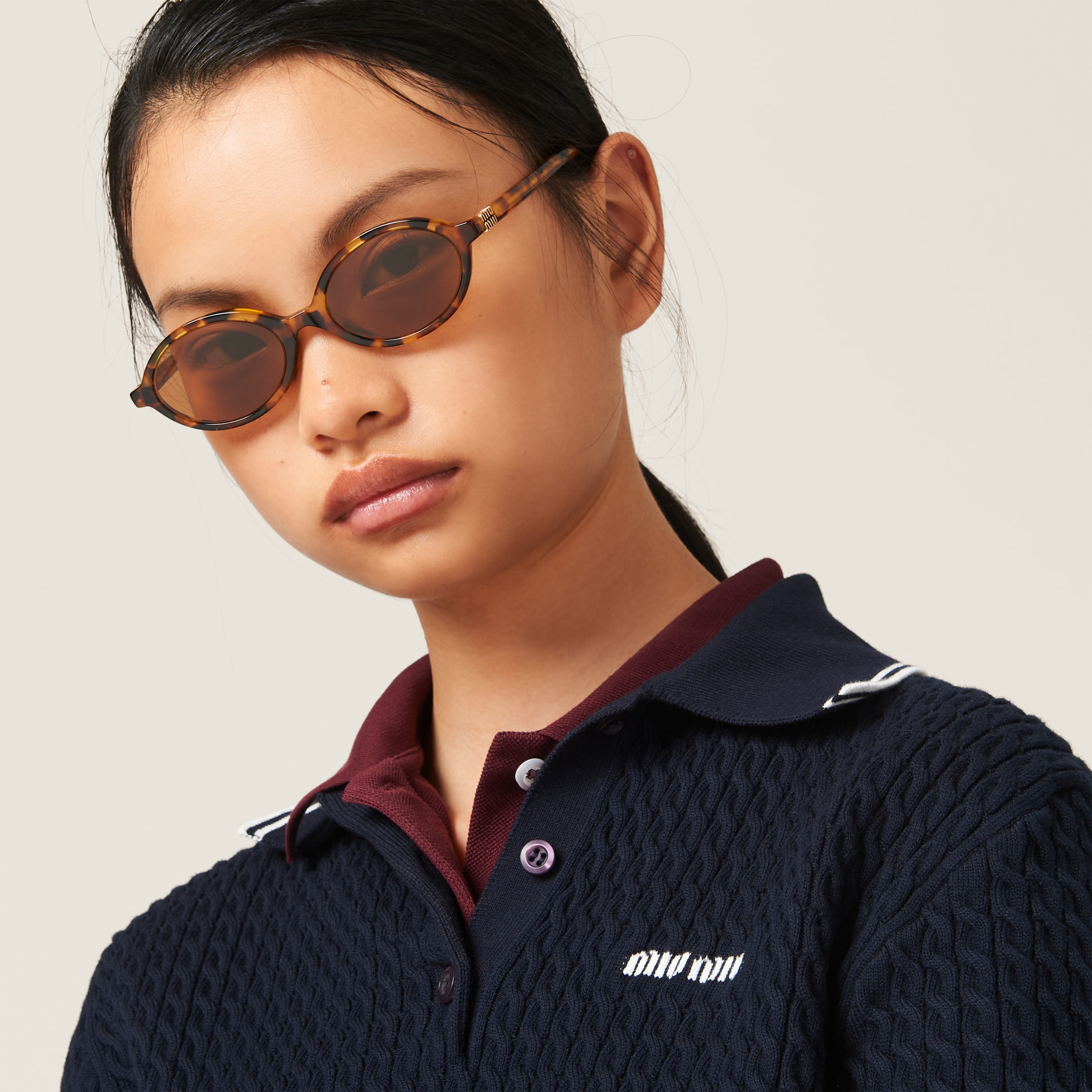 Lunettes Miu Miu Rondes Marron