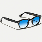 Lunettes Moscot noire – Verres bleus dégradé