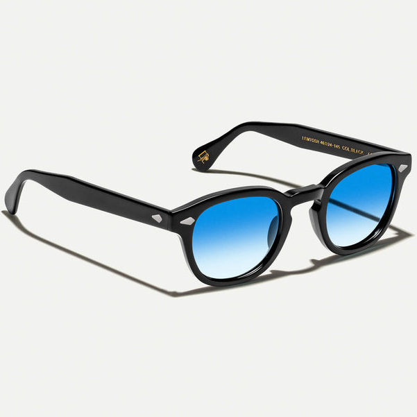Lunettes Moscot noire – Verres bleus dégradé